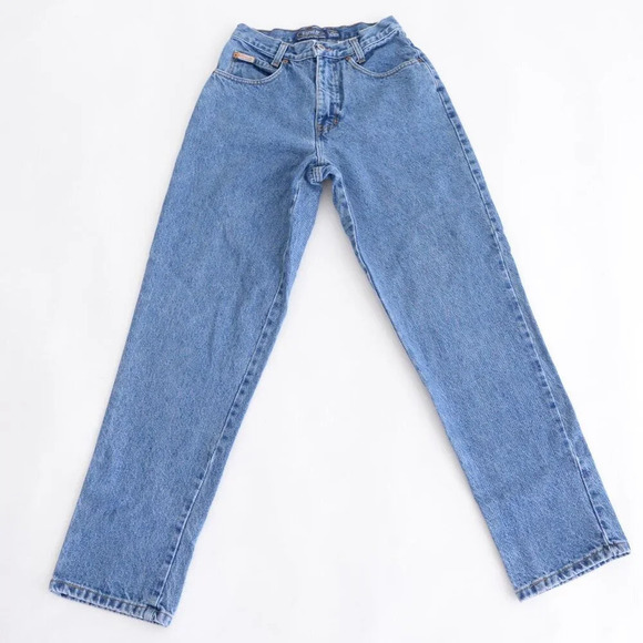 Vintage Bluenotes Mid-Wash High  Waisted Semi Relaxed Boot Cut Blue Jeans 28x30 - Picture 1 of 13